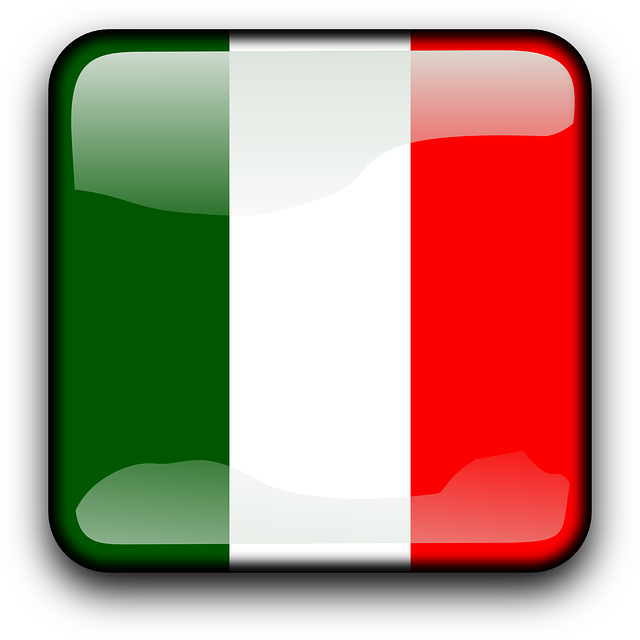 Italy Flag Button