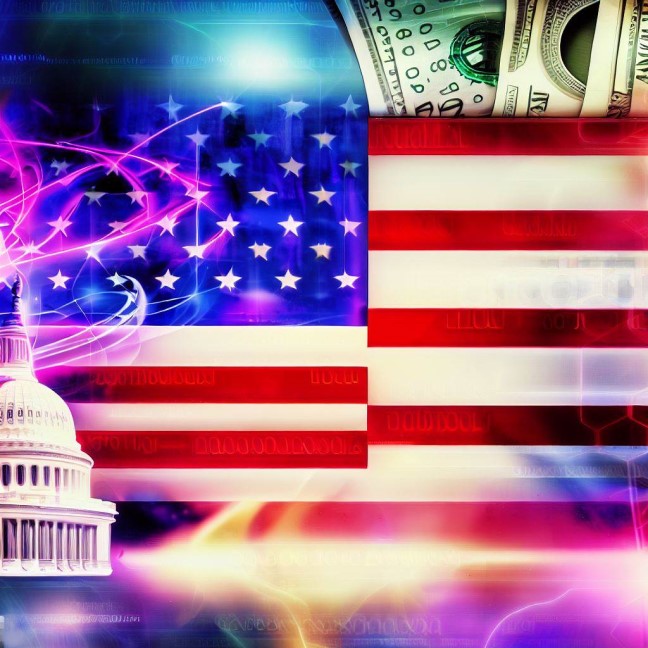 Money Congress U.S. Flag Quantum