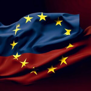 EU Flag Blue and Red