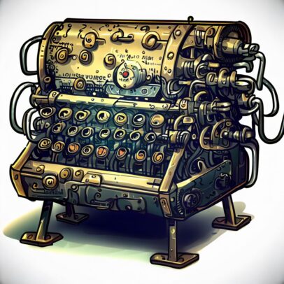 Enigma Machine Cartoon