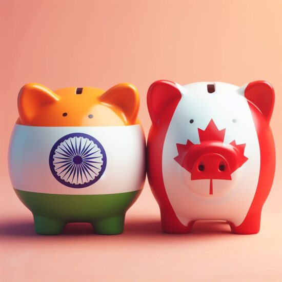 India Canada Piggy Bank BIC