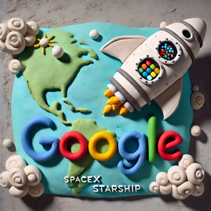 Google SpaceX Claymation