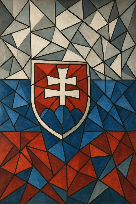 Slovakia Flag Cubism sm